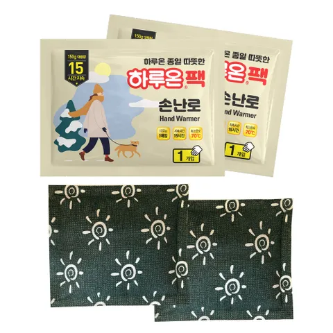 [국내생산} 대용량 손난로형 핫팩(150g), 50매입