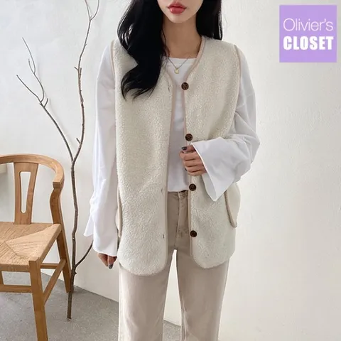 [★한정수량/패플단독★]뽀송 덤블 양털 베스트_[O2010VT001D_M]