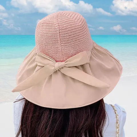 챙넓은 리본 니트 여름 창넓은 농사 일모자 모자 농부모자 라피아햇 창넓은모자