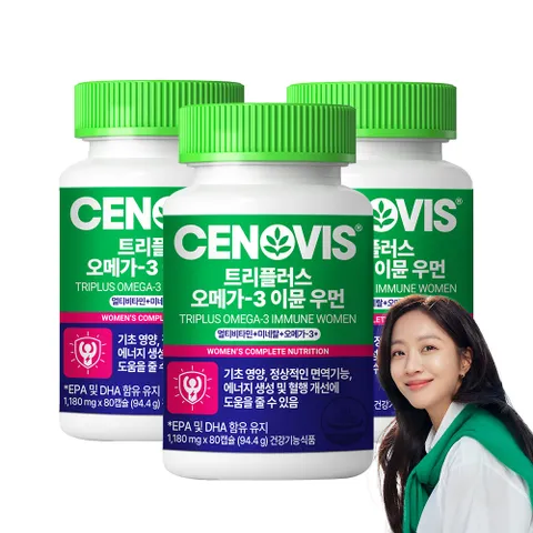 트리플러스 오메가3 이뮨 멀티비타민미네랄 우먼 80캡슐 x 3개