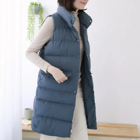 [웬디즈갤러리]조아랑 롱 조끼 패딩 HJP101