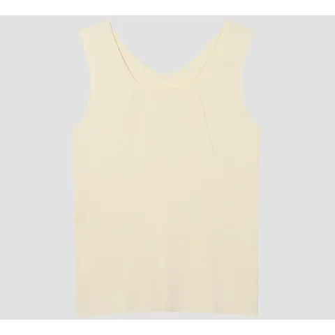 [롯데백화점][유닛]코튼블렌딩스퀘어넥니트슬리브리스탑 UFJKSN141N