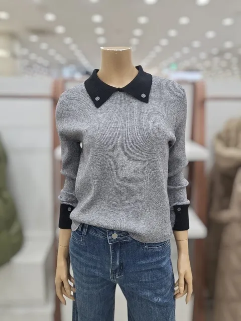 25F/W모다대전 배색카라 긴팔스웨트( FOTWCWC511P)DJ