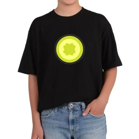 [하프클럽]  오버핏반팔티 골드키위 단면 과일 형광 그림 모든사이즈