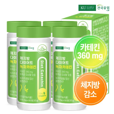 건국 녹차카테킨 60정 4개