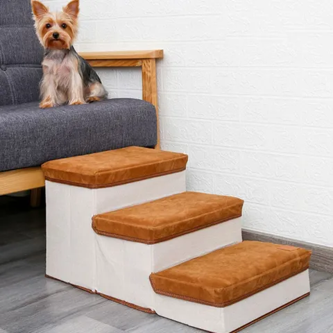 반려동물 논슬립 스텝 3단 수납장 애견쿠션계단 높은곳 슬개골탈구 강아지관절