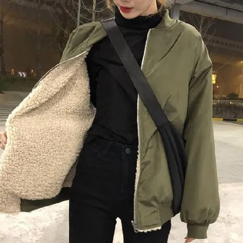 [하프클럽/모노무드] 여자 겨울 항공점퍼 양면자켓 캐주얼 숏점퍼 숏자켓