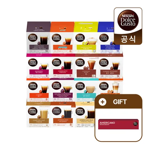 네스카페 캡슐커피 돌체구스토 16캡슐 1박스 골라담기(+3세트 구매 시 아메리카노 샘플 키트)