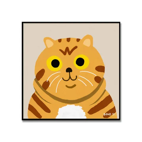 나는 뚠뚠해도 귀엽지만 너는 아니라는 치즈 고양이, Bond St. 작가 동물 일러스트 다이어트 자