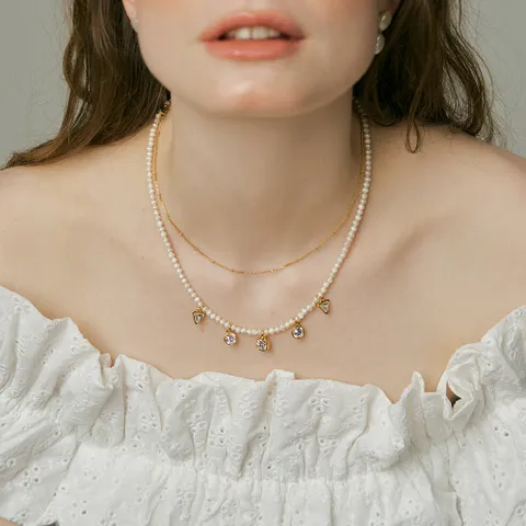 [set] Elizabeth pearl + silver925 Necklace