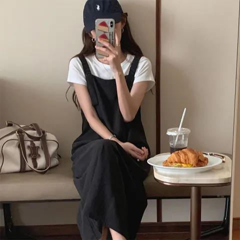 제주 한달살기 편안 밴딩 끈나시 롱원피스