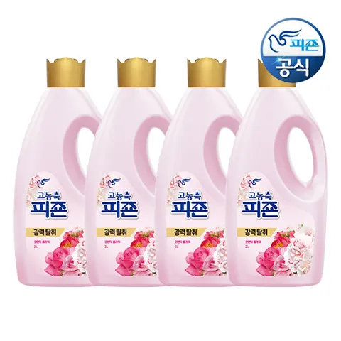 고농축 섬유유연제 로맨틱플라워 2L 용기 x 4개