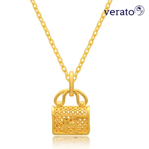 베라토 24K 순금 럭셔리 H 가방 목걸이 3.75g