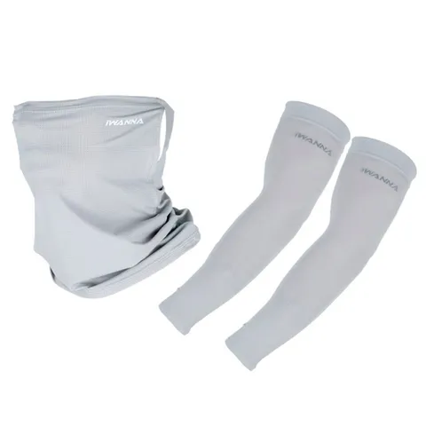 스포츠 마스크 토시 세트 그레이 골프마스크 러닝