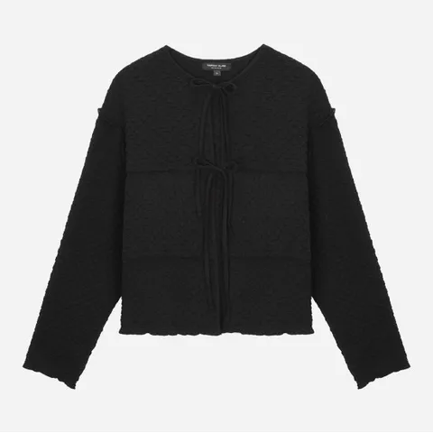 엠보 오픈형 블라우스_T256MBL135W