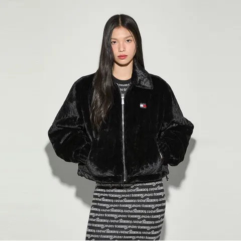 칼라 퍼 재킷 (T32F0WJC11TWT1BDS)