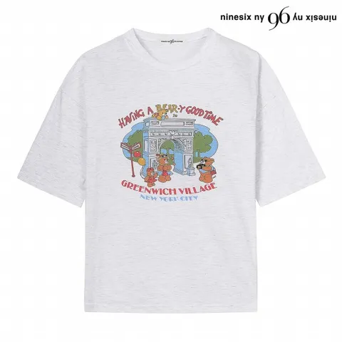 정상가:59,000원ㅣ프린팅 오버핏 반팔 티셔츠 (NP2LW022L0)