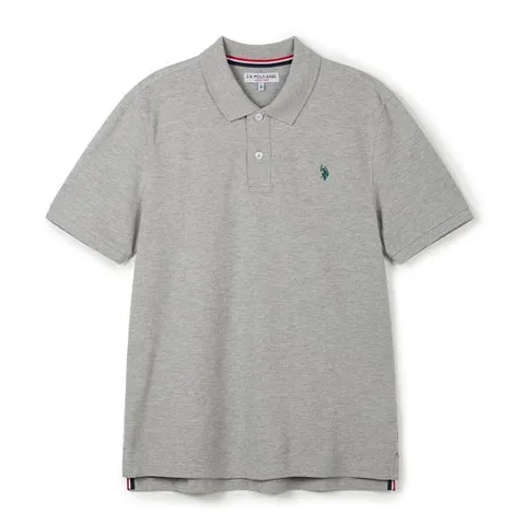 [U.S. POLO ASSN.] 남성 여름 폴로티셔츠_멜란지그레이