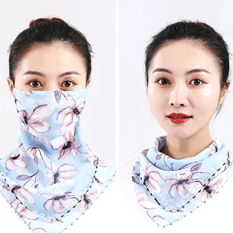 산책마스크 한강 나들이 여성 스카프 스카이 천마스크 여름마스크 컬러마스크 숨쉬기편한마스크
