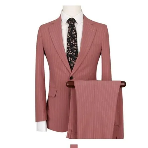 [하프클럽/모노무드] 남자정장 핑크 스트라이프 여름 세미정장