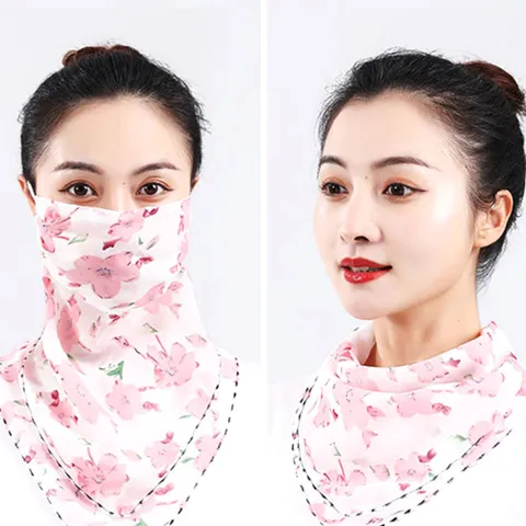 산책마스크 한강 나들이 여성 스카프 핑크 천마스크 여름마스크 컬러마스크 숨쉬기편한마스크