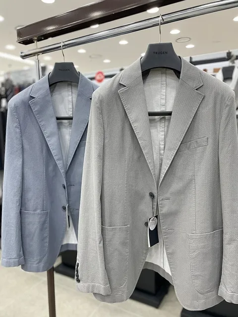 신축성 좋은 남성 코튼 여름 캐주얼 면 콤비 자켓 2컬러_JK