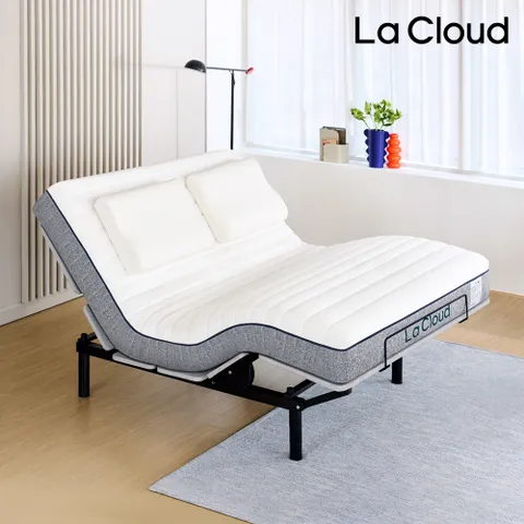 라클라우드 모션베드 EZ모션 + 메모리폼 매트리스 Q20cm / 전동침대 모션베드 (퀸)