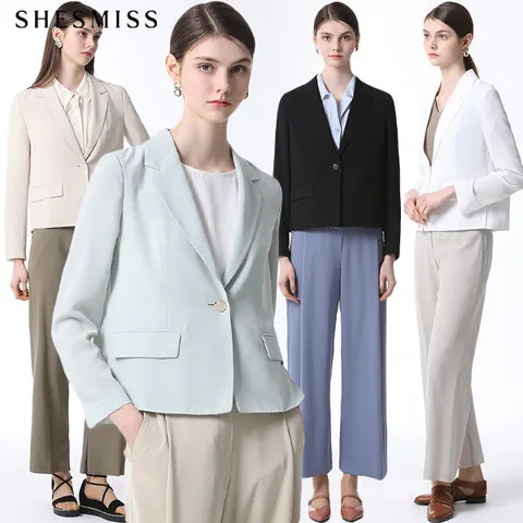 (SHESMISS)] summer 크롭 원버튼 자켓 (택가격: 298000원)