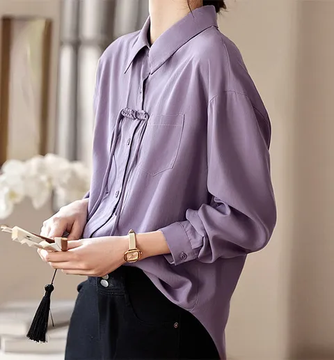 매듭고리 셔츠 블라우스 274401
