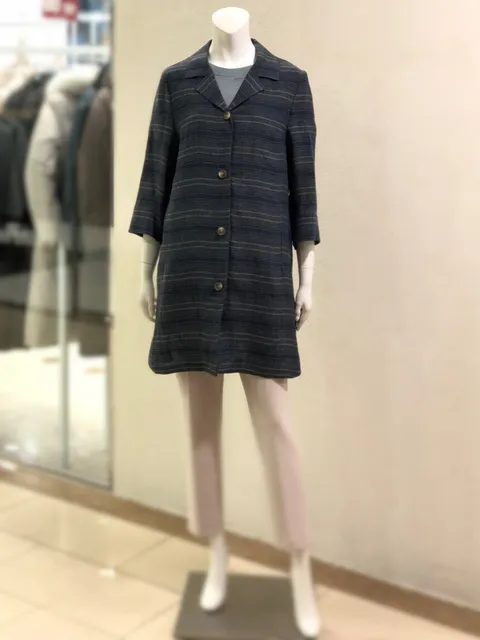 린넨 100 체크 패턴 재킷 JK3208