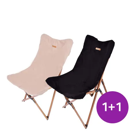 프리폼 캔버스 체어 1+1 접이식 캠핑 감성 의자 우드 차박 낚시 휴대