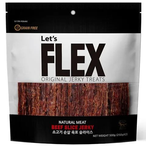 [한정수량 특가] 플렉스소고기육포 1kg 이중지퍼포장