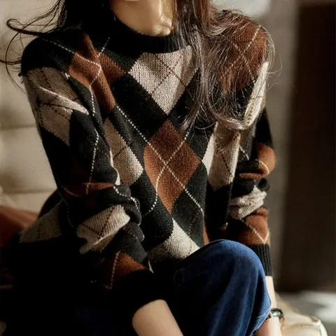 [브리치] 허그허그 / 론 아가일 브라우너 니트