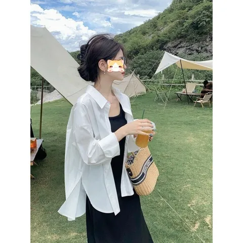 [브리치] 제로투올샵 / 여름용 얇은 디자인 여성 셔츠 여름셔츠 흰색