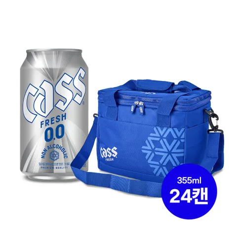 공식판매처 카스 제로 355ml X 24캔+카스 잔용잔 2개 논알콜 무알콜맥주맛
