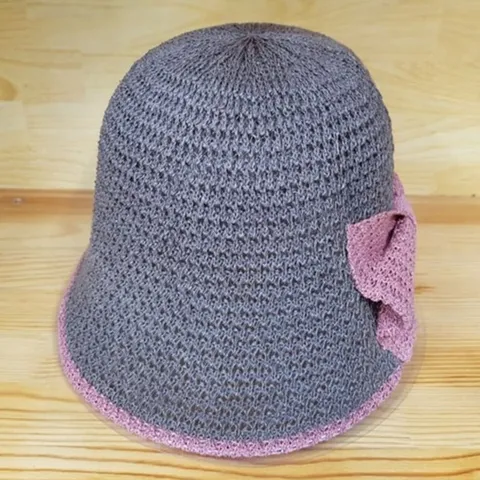 [애슬릿] 여름 뜨개 리본 여행 골프 벙거지 버킷햇