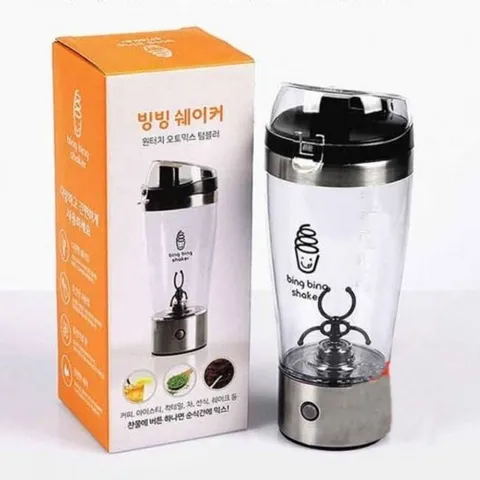 보냉 텀블러 보온 전동 쉐이커 빙빙 쉐이크 자동 블렌더보틀 전동쉐이커 원터치텀블러