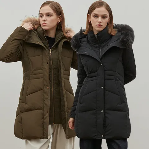 (LeOT)] 천연라쿤퍼 레이어드 패딩 점퍼-사이즈 55~77까지