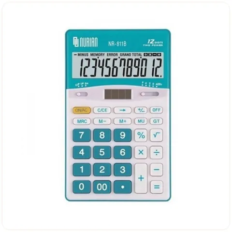 누리안 일반 계산기 90x146x13mm 블루 1개