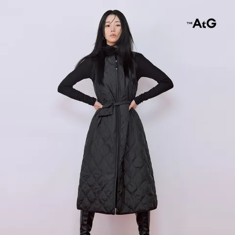 더엣지 25FW 미나르디 구스 퀼팅 원피스