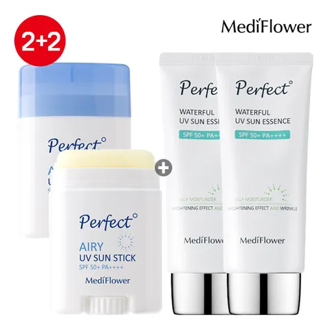 퍼펙트 에어리 유브이 선스틱x2+워터풀 선에센스x2 / 수분 선크림