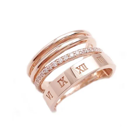 14k 18k 4선 이니셜 반지