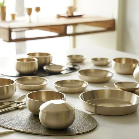 [롯데백화점]유기 클래식 4인 반상기세트(35P)+보자기선물포장