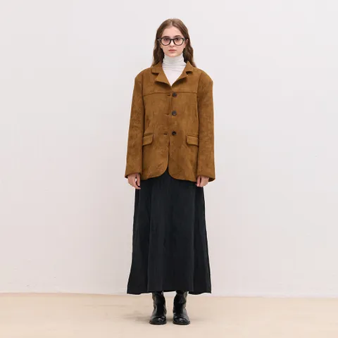 [일루셀] 스웨이드 자켓 브라운 ILS24WIJA002BR