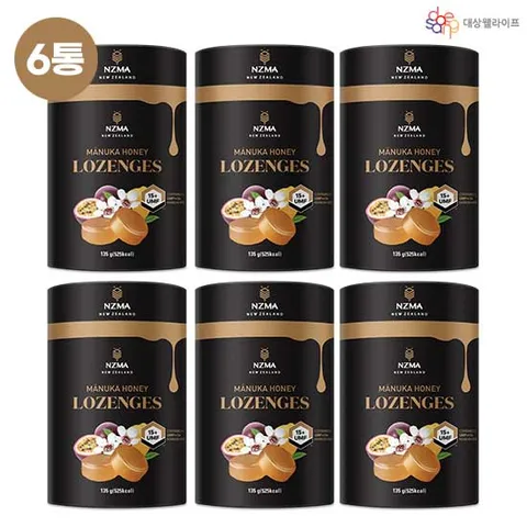 NZMA 뉴질랜드산 프리미엄 마누카꿀 로젠지 135g x 6통