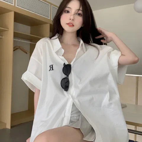 [브리치] 웬디 / 로고 기본 화이트 셔츠 BS12656