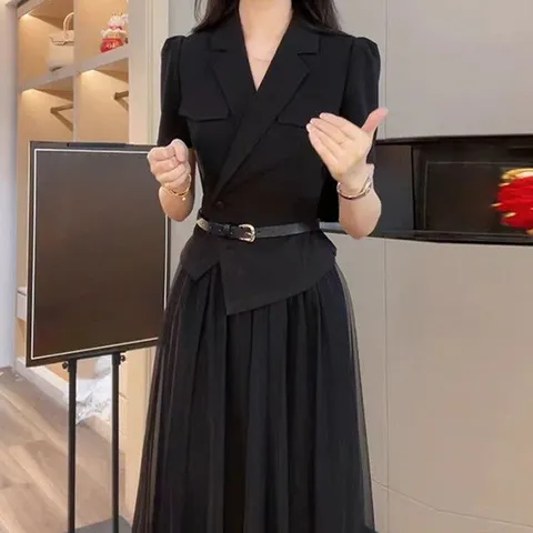 테일러드 자켓 롱 스커트 세트 펠리쉬투피스