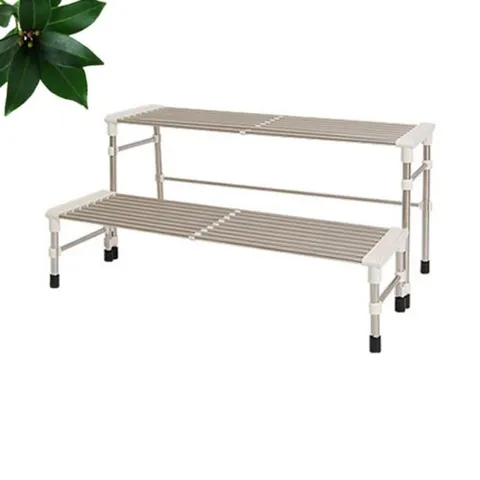 화분 정리대 2단 진열대 선반 다이 거치대 받침대 화분선반 베란다화분정리대