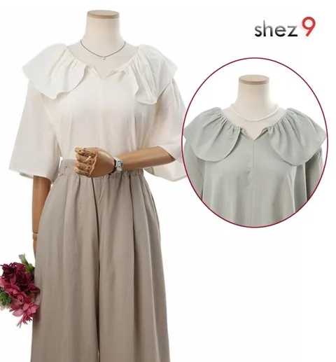 웨어링 카라 블라우스