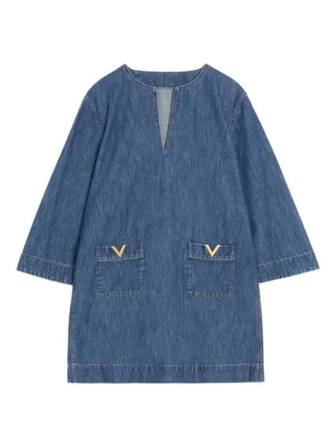 [해외직구] 26SS  가라바니 미디 원피스 BDA03B9YA 558 Denim scuro